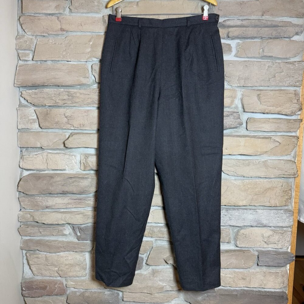 Talbots Charcoal Gray Tailored Wool Trousers